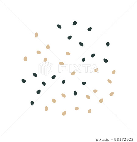 白と黒のゴマの丸模様 98172922