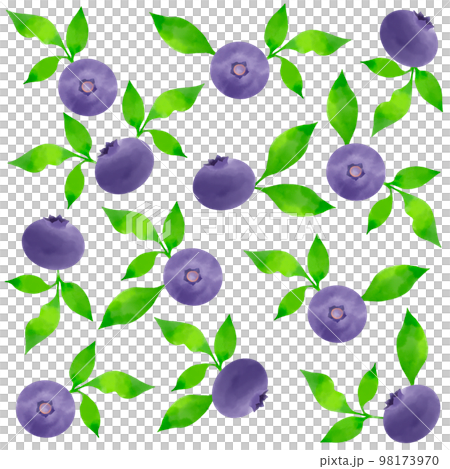 Delicious blueberry seamless pattern material 98173970