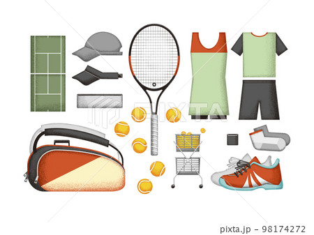 テニス　スポーツ 運動　イラスト セット 98174272