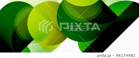 Round triangle shapes lines and circles. Geometric vector illustration for wallpaper banner background or landing page 98174982