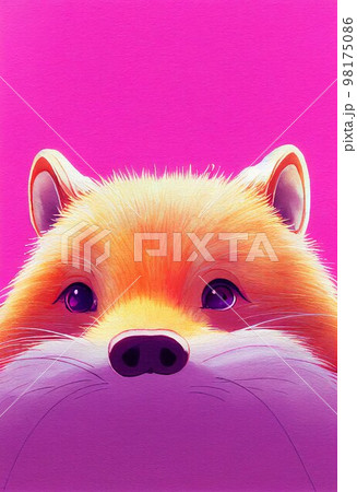 Funny adorable portrait headshot of cute beaver. North American land animal standing facing front. Looking to camera. Watercolor imitation illustration. AI generated vertical artistic poster. Funny adorable portrait headshot of cute beaver. North American land animal standing facing front. Looking to camera. Watercolor imitation illustration. AI generated vertical artistic poster. 98175086