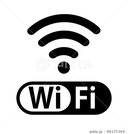 Wi-Fiの電波  ネットワークアイコンとロゴ 98175364
