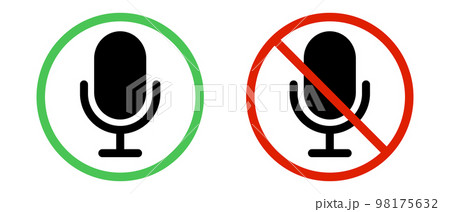 音声 オンとオフのアイコンセット 音声 オンとオフのアイコンセット 98175632