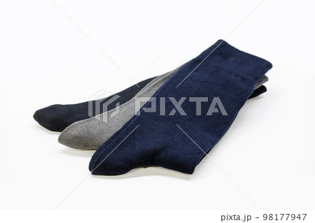 グレーとネイビーと黒の靴下三足セット 98177947