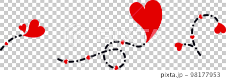 A collection of heart-shaped vector silhouettes for Valentine's Day, anniversaries, wedding, celebrations and website decor are isolated on a white background. 98177953