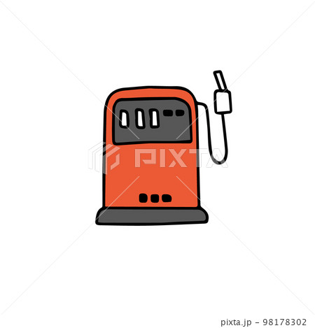 ガソリンスタンドのイラストアイコン 98178302