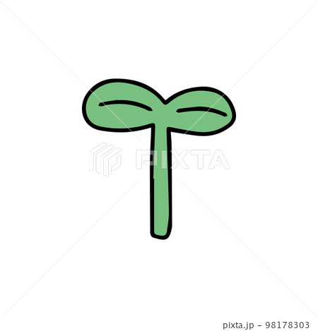 植物の芽　双葉のイラストアイコン 98178303