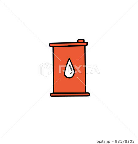 石油の入ったドラム缶のイメージイラスト 石油の入ったドラム缶のイメージイラスト 98178305