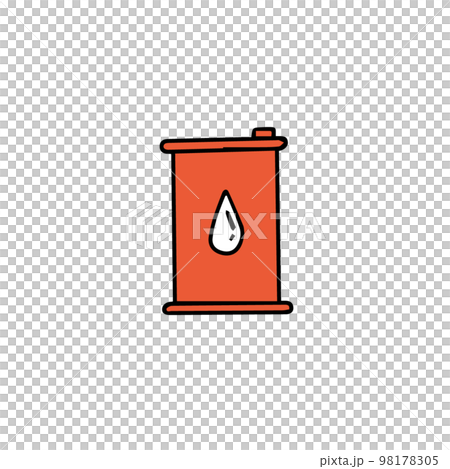 石油の入ったドラム缶のイメージイラスト 石油の入ったドラム缶のイメージイラスト 98178305