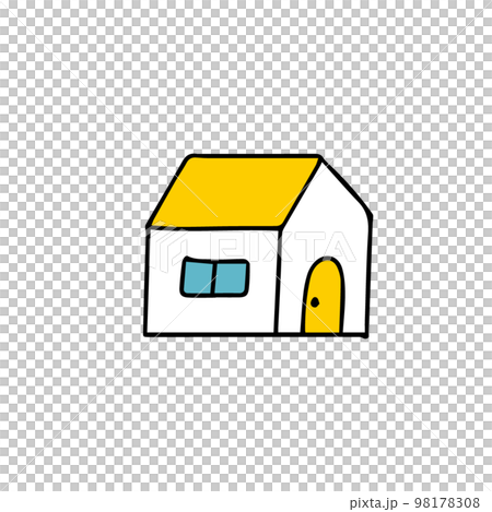 黃色屋頂的房子圖圖標 98178308