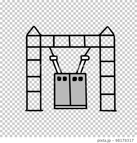 変電所のイラストアイコン 98178317