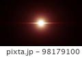 3D illustration Lens Flare. Light over black background. Optical Flare 3D rendering effect element to add overlay or screen filter over your photos. Abstract sun glare digital lens flare background. 98179100