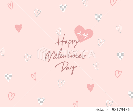 Happy Valentine's Day! Happy Valentine's Day handwritten vector background material 98179486
