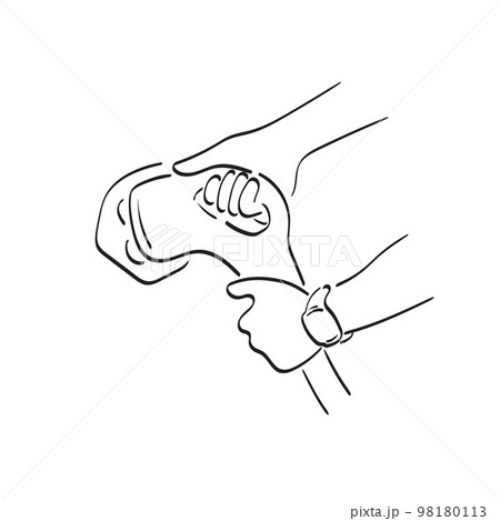 line art closeup hand charging ev car illustration vector hand drawn isolated on white background line art closeup hand charging ev car illustration vector hand drawn isolated on white background 98180113