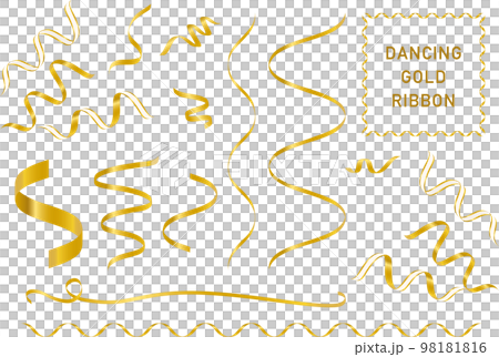 Gorgeously dancing gold ribbon 98181816