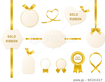 ゴールドリボンラッピングフレーム 98181817