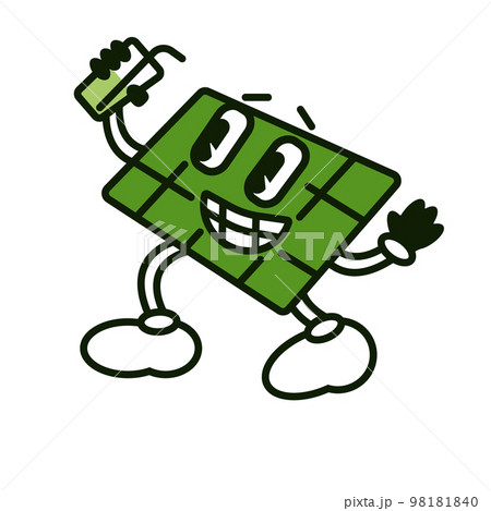 Solar panel vintage style illustration. Ecological electricity power. 98181840