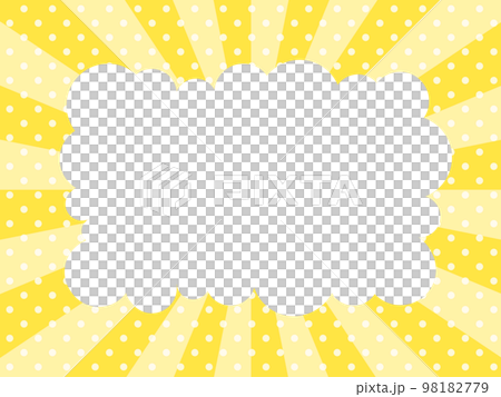 森伯斯特和圓點背景上蓬鬆的語音氣泡框的插圖 98182779