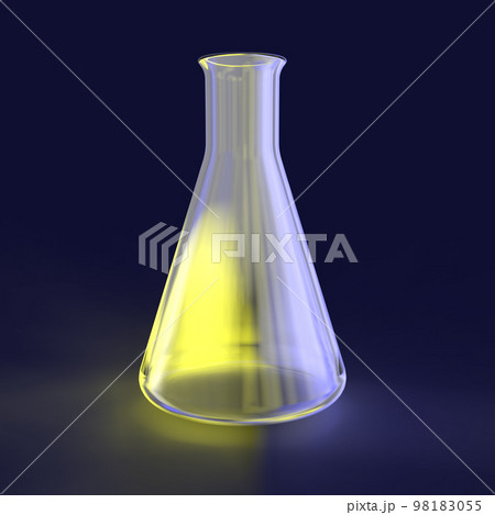 Laboratory glassware, conical flask, 3D illustration Laboratory glassware, conical flask, 3D illustration 98183055