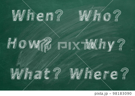 What, Where, Who, Why, When, How 98183090