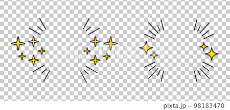 閃光歡呼聲，黃色歡呼聲，卡通風格標題標題，矢量圖素材 98183470