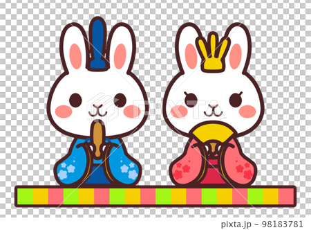 Hinamatsuri rabbit illustration material 98183781
