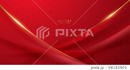 Chinese style red wave pattern background design luxury vector illustration Chinese style red wave pattern background design luxury vector illustration 98183903