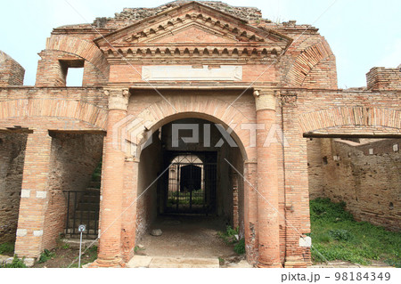 ancient ruins of Ostia Antica of Rome, Italy  98184349