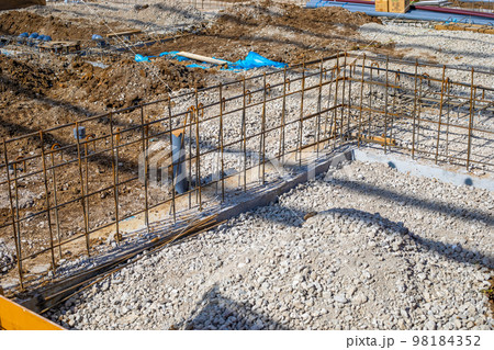 配筋 / 基礎工事 / 鉄格子 / 鉄筋 98184352