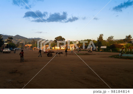Central square in Jinka town. Omo Valley Ethiopia Central square in Jinka town. Omo Valley Ethiopia 98184814