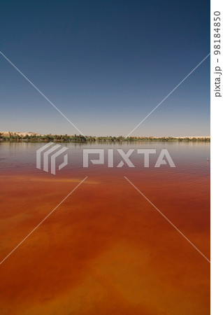 Panoramic view to Katam aka Baramar lake group of Ounianga kebir lakes at the Ennedi, Chad Panoramic view to Katam aka Baramar lake group of Ounianga kebir lakes at the Ennedi, Chad 98184850