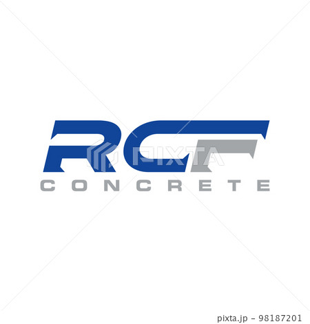 Simple Letter or word RCF sans serif sport font image graphic icon logo design abstract concept vector stock. Can be used in conjunction with initial or race 98187201