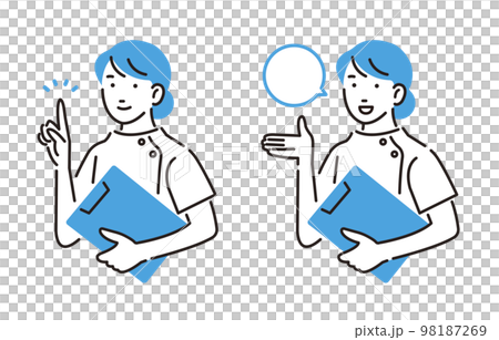 A nurse woman posing with a binder 98187269