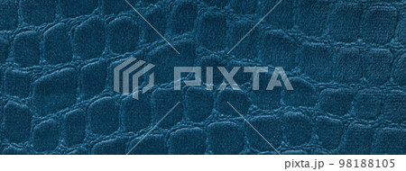 Texture of navy blue velvet background from upholstery textile, macro. Abstract denim velour fabric with pattern. Texture of navy blue velvet background from upholstery textile, macro. Abstract denim velour fabric with pattern. 98188105