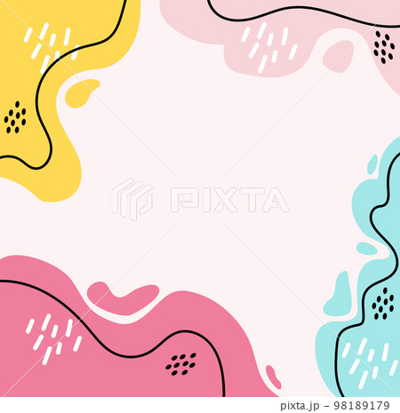 Abstract  Shape Hand Drawn pastel colors Background 98189179