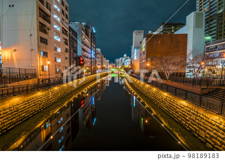 《愛知県》名古屋都市景観　納屋橋ライトアップ 98189183