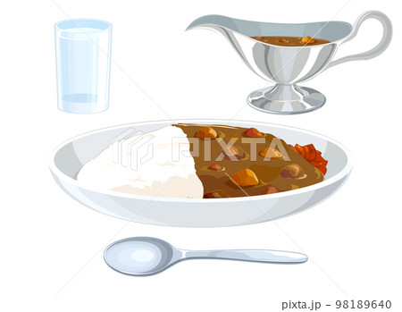 カレーライスのイラスト 98189640