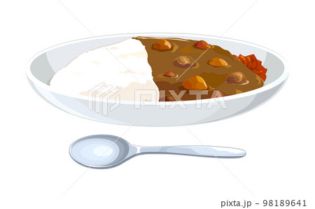 カレーライスのイラスト 98189641