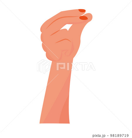 Isolated hand doing a snap sketch icon Vector Isolated hand doing a snap sketch icon Vector 98189719