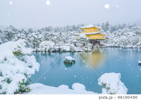 金閣寺 雪景色 金閣寺 雪景色 98190490
