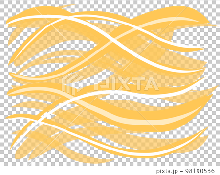 流れる空気の波形　イエロー 98190536