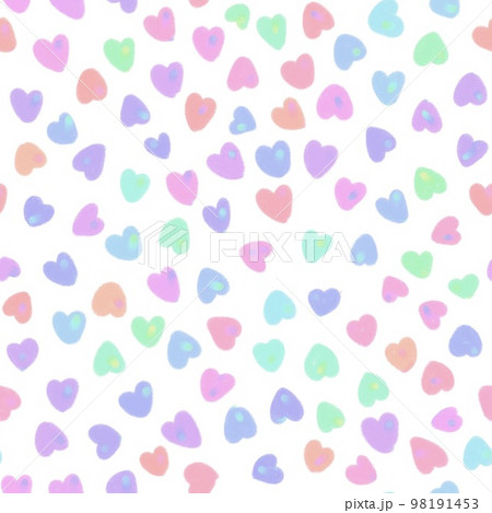Rainbow line Heart, background and pattern, Hand drawn in doodle style. Rainbow line Heart, background and pattern, Hand drawn in doodle style. 98191453