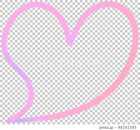 Rainbow line Heart illustrations Rainbow line Heart illustrations 98191505