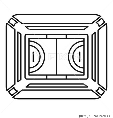 Top view sport field icon. Outline top view sport field vector icon for web design isolated on white background Top view sport field icon. Outline top view sport field vector icon for web design isolated on white background 98192633