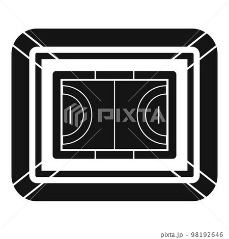 Top view sport field icon. Simple illustration of top view sport field vector icon for web design isolated on white background Top view sport field icon. Simple illustration of top view sport field vector icon for web design isolated on white background 98192646