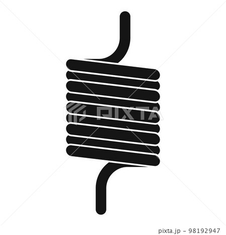 Double spring coil icon. Simple illustration of double spring coil vector icon for web design isolated on white background 98192947