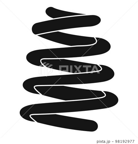 Spring coil icon. Simple illustration of spring coil vector icon for web design isolated on white background 98192977