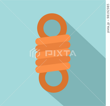 Double spring coil icon. Flat illustration of double spring coil vector icon for web design Double spring coil icon. Flat illustration of double spring coil vector icon for web design 98192985