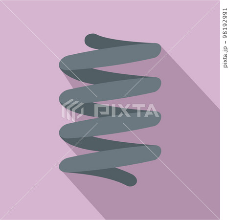 Car spring coil icon. Flat illustration of car spring coil vector icon for web design Car spring coil icon. Flat illustration of car spring coil vector icon for web design 98192991