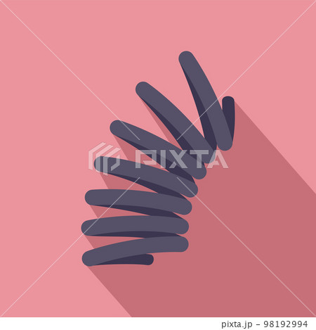 Elastic spring coil icon. Flat illustration of elastic spring coil vector icon for web design Elastic spring coil icon. Flat illustration of elastic spring coil vector icon for web design 98192994
